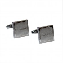 Hatched Engraved Wedding Roles Cufflinks